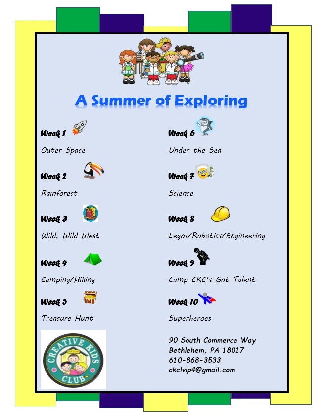 Creative Kids Club 2018 Summer of Exploring